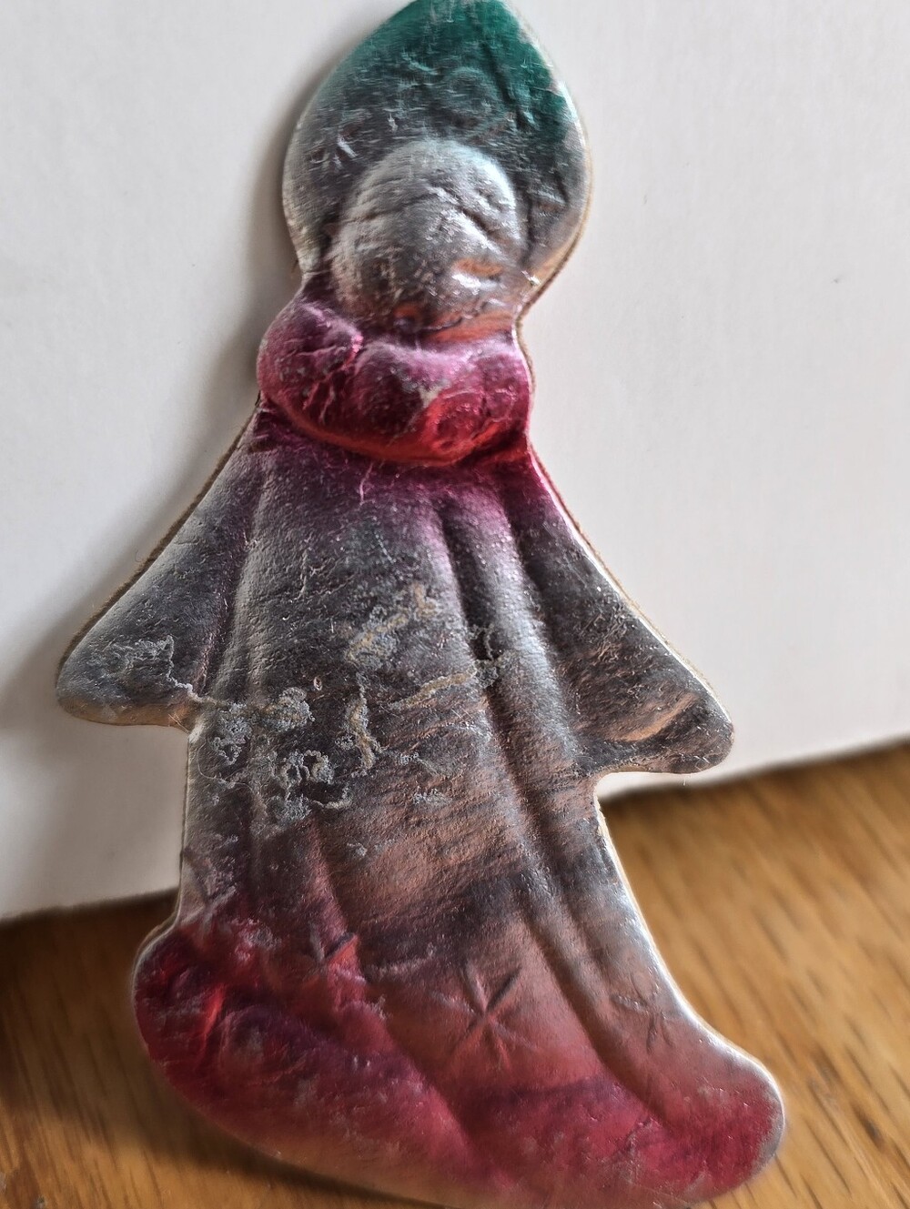 Authentic Vintage Dresden Style Pressed Cardboard Xmas Ornament
